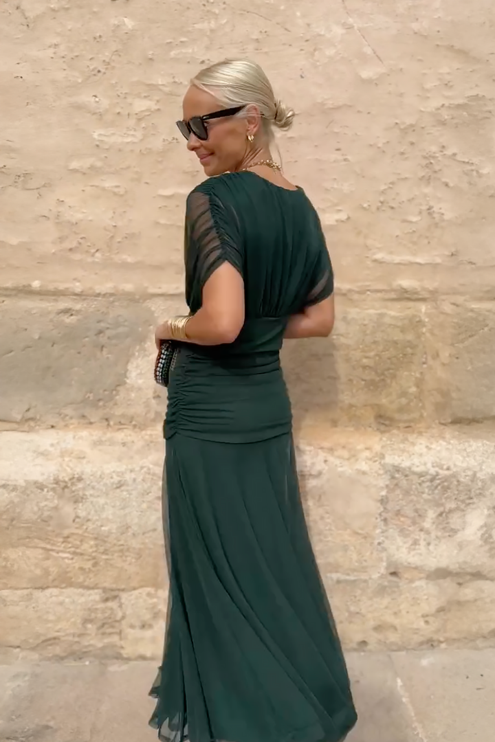 Louisa | Robe Maxi de Fête Élégante à Col V